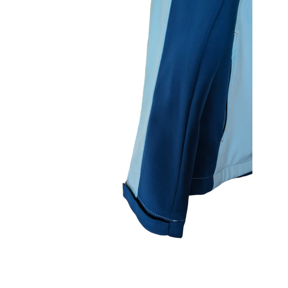 Free Tech Women's Hooded Softshell Jacket Medium Blue Zippered Pockets - Picture 11 of 14